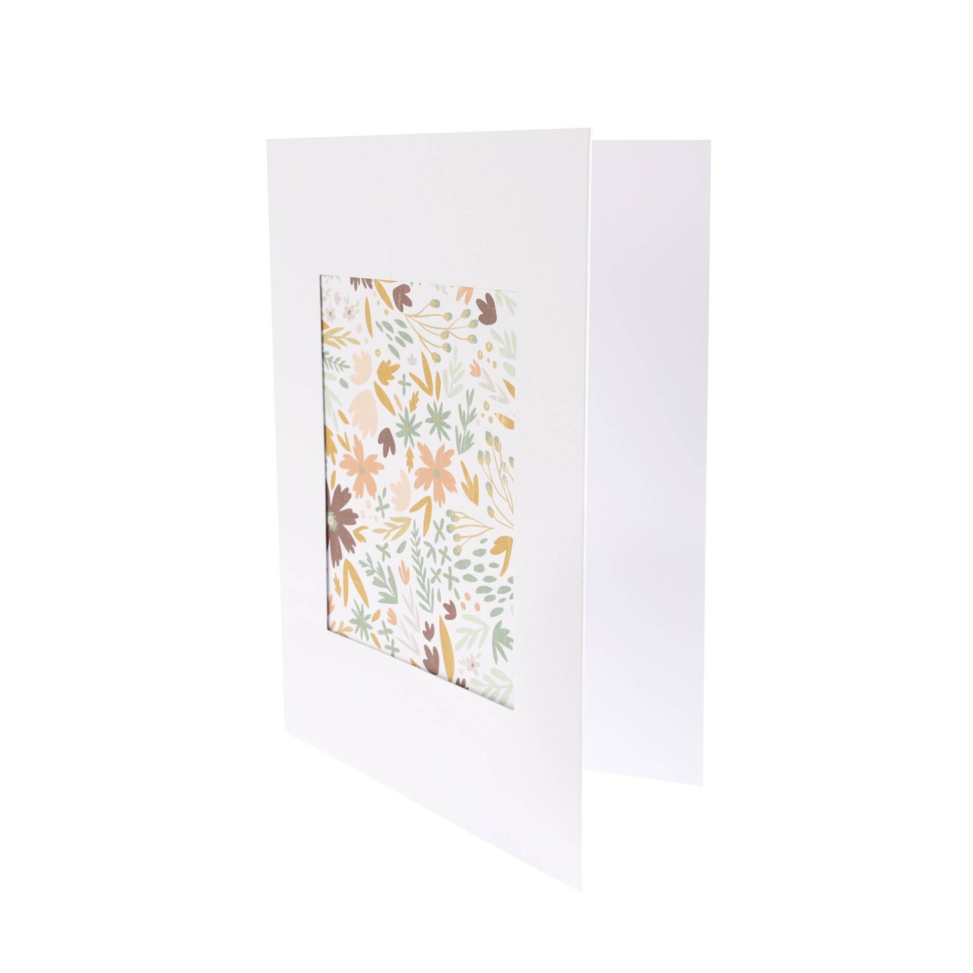 White Rectangle Aperture Cards and Envelopes A5 10 Pack Hobbycraft